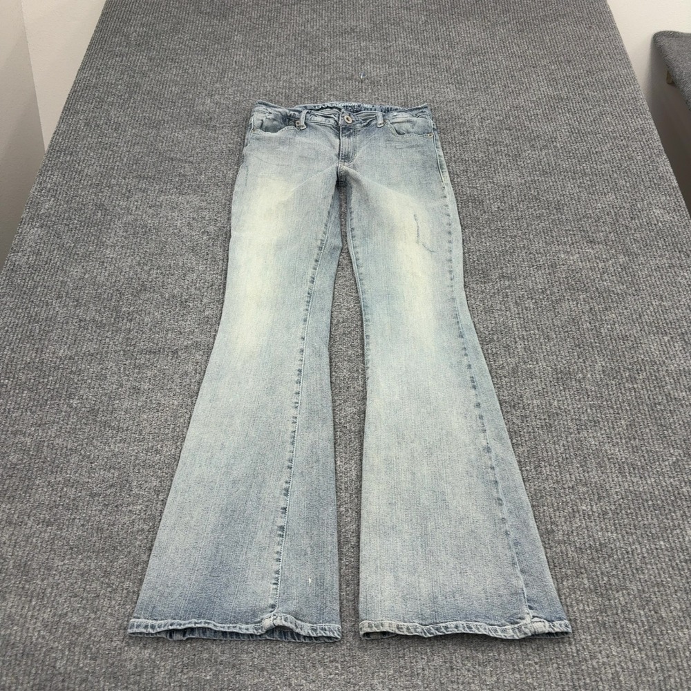 Guess Jeans Pants Womens 29 Blue Cotton Spandex Flare Bell Bottom Y2K Boho Retro